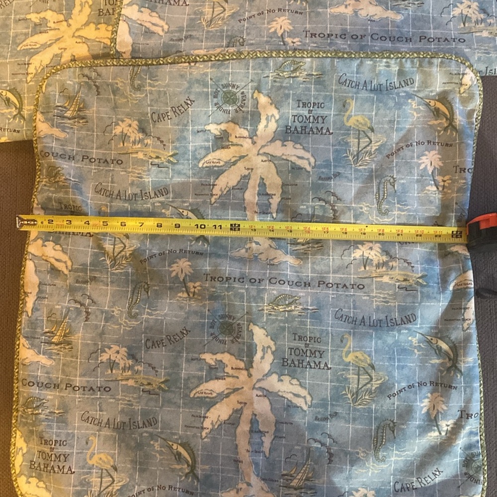 3 Tommy Bahama 24x24 Pillow Covers Plus One 12x22 Pillow. Excellent Condition. - Picture 4 of 5